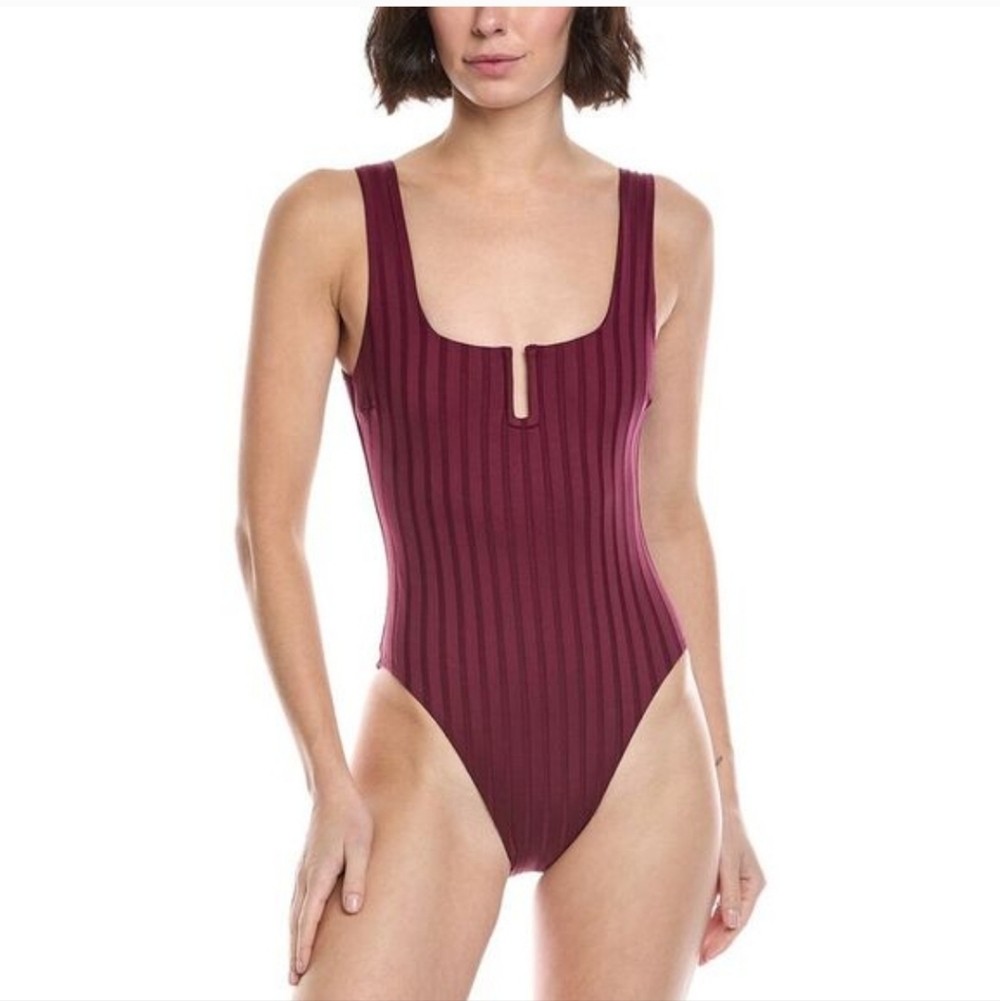 Vitamin A Ursula One Piece Swimsuit Burgundy Sangria SuperRib XL